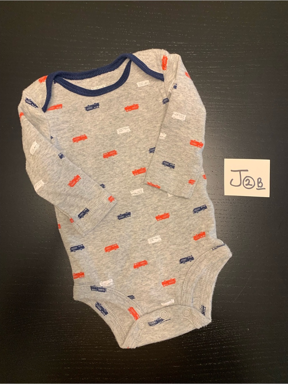 ⭐️5/$10.00⭐️ Carter’s 3m Long Sleeve Onesie with Firetruck Print